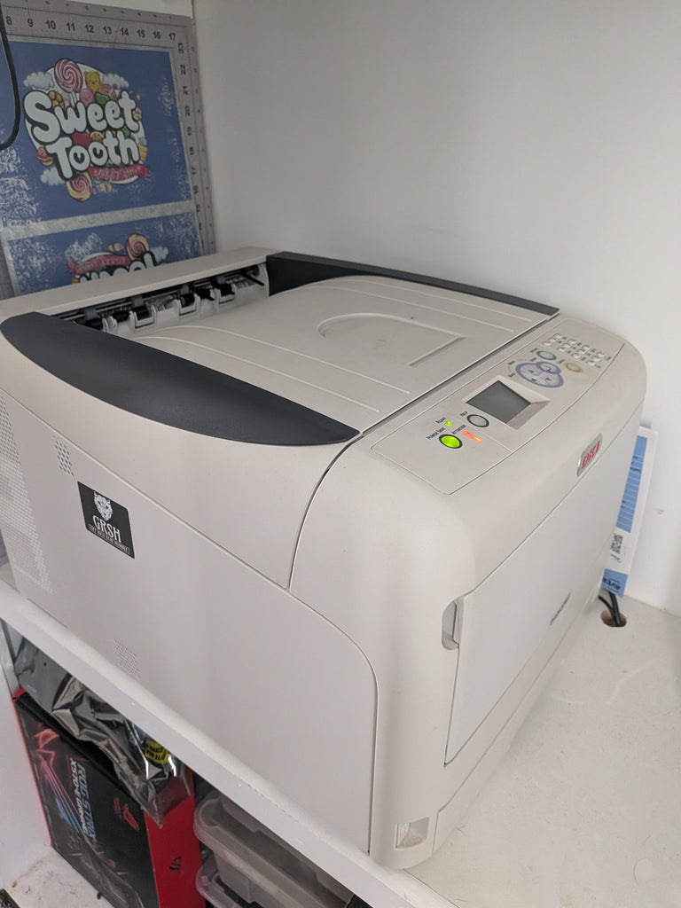 Preowned OKI Pro8432 T-shirt printing bundle with Heat Press