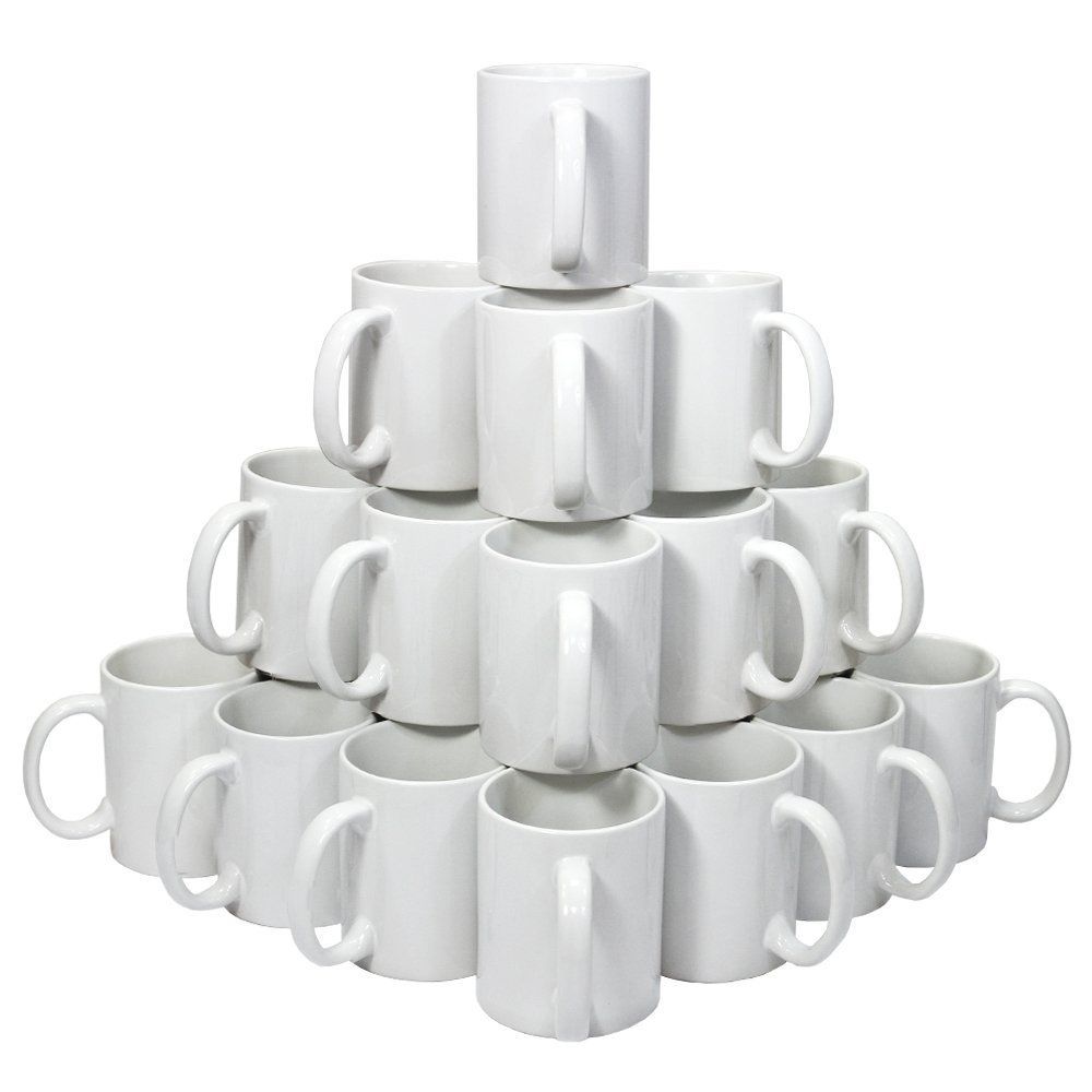 11oz White Ceramic Coffee Mug with Separate Gift Box for Dye Sublimation - 36pcs/Carton