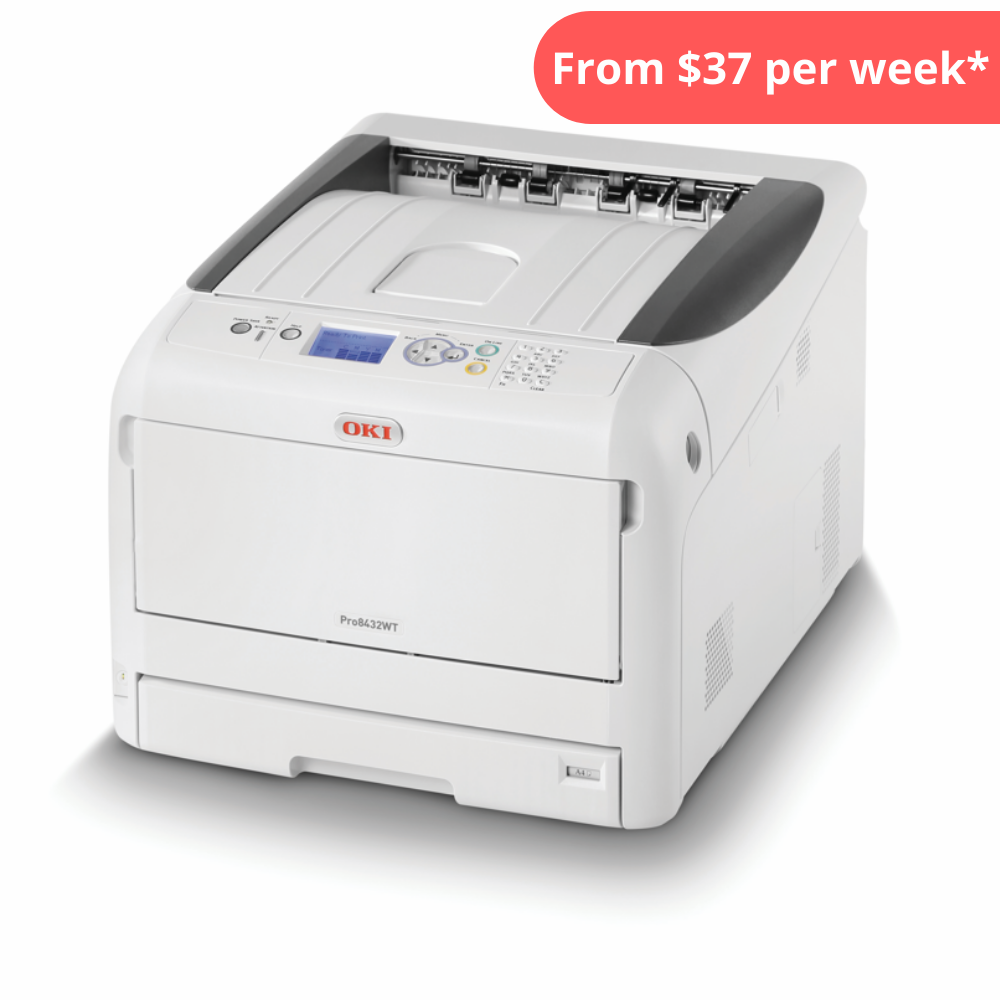 OKI Pro8432 WT White Toner Printer CMYW